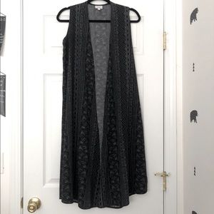 LuLaRoe open-front vest/tunic with side slits XS